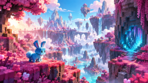 『マイクラ』14年ぶりの新ディメンション「THE SIFT」発表！ピンク色の大地と青いウサギ型モブが話題
